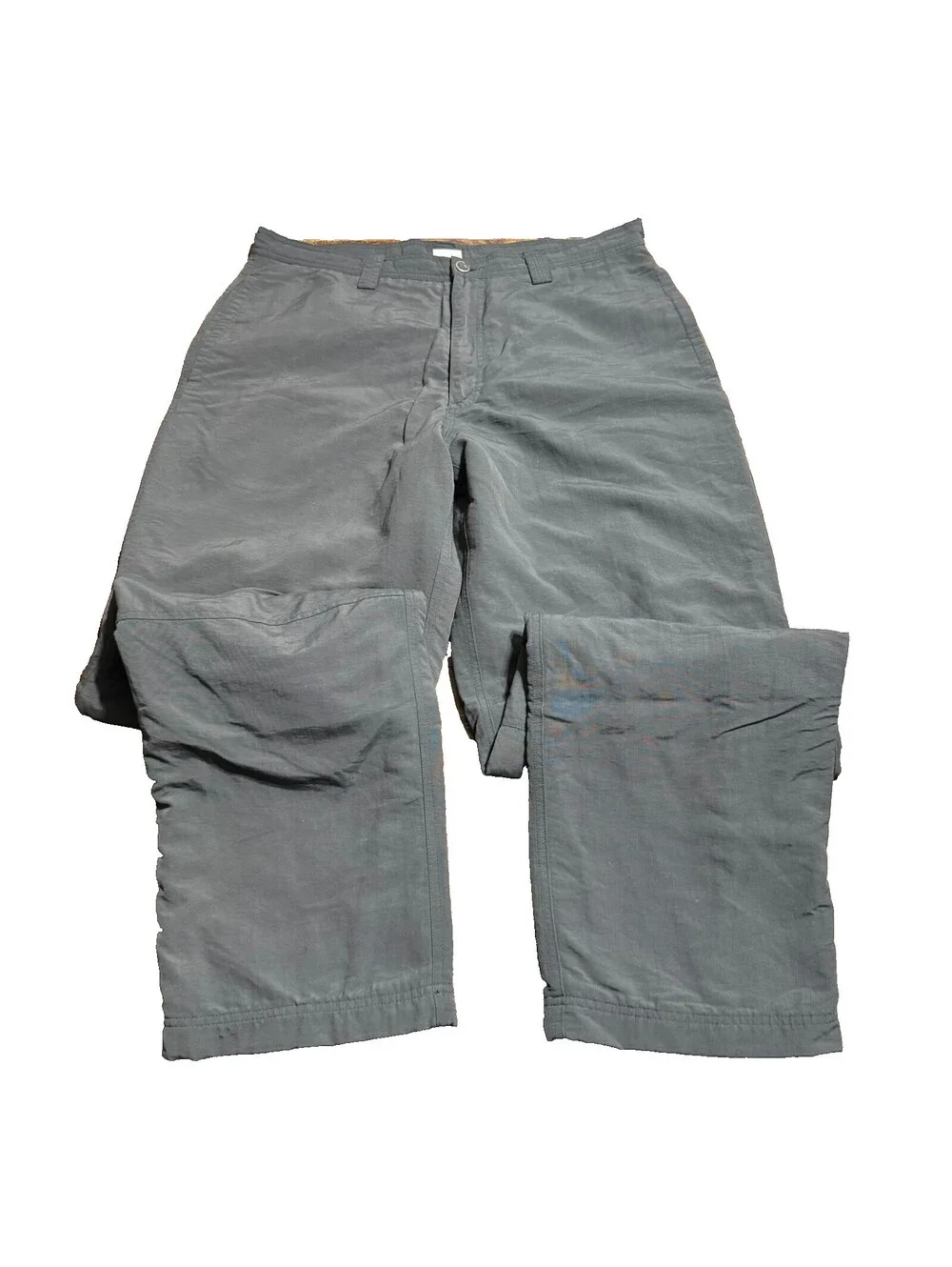 The North Face Mens Hiking Pants Gray Nylon Ripstop Straight Leg Size 36 Lined